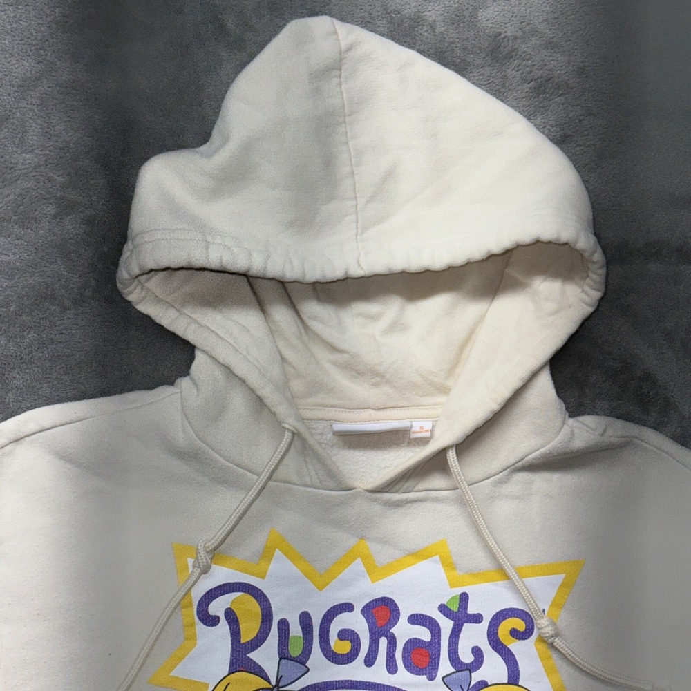 Nickelodeon Rugrats Mens Hoodie‎ Small Beige Sweatshirt Pullover Sweater - Picture 3 of 15